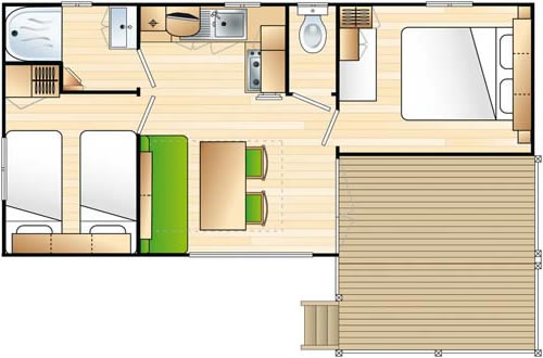 Location mobil home 4 personnes au camping de la Forêt de Jumièges, camping 4 étoiles, hôtellerie de plein air avec piscine couverte, location chalets et mobil home en Seine Maritime, proche de Rouen